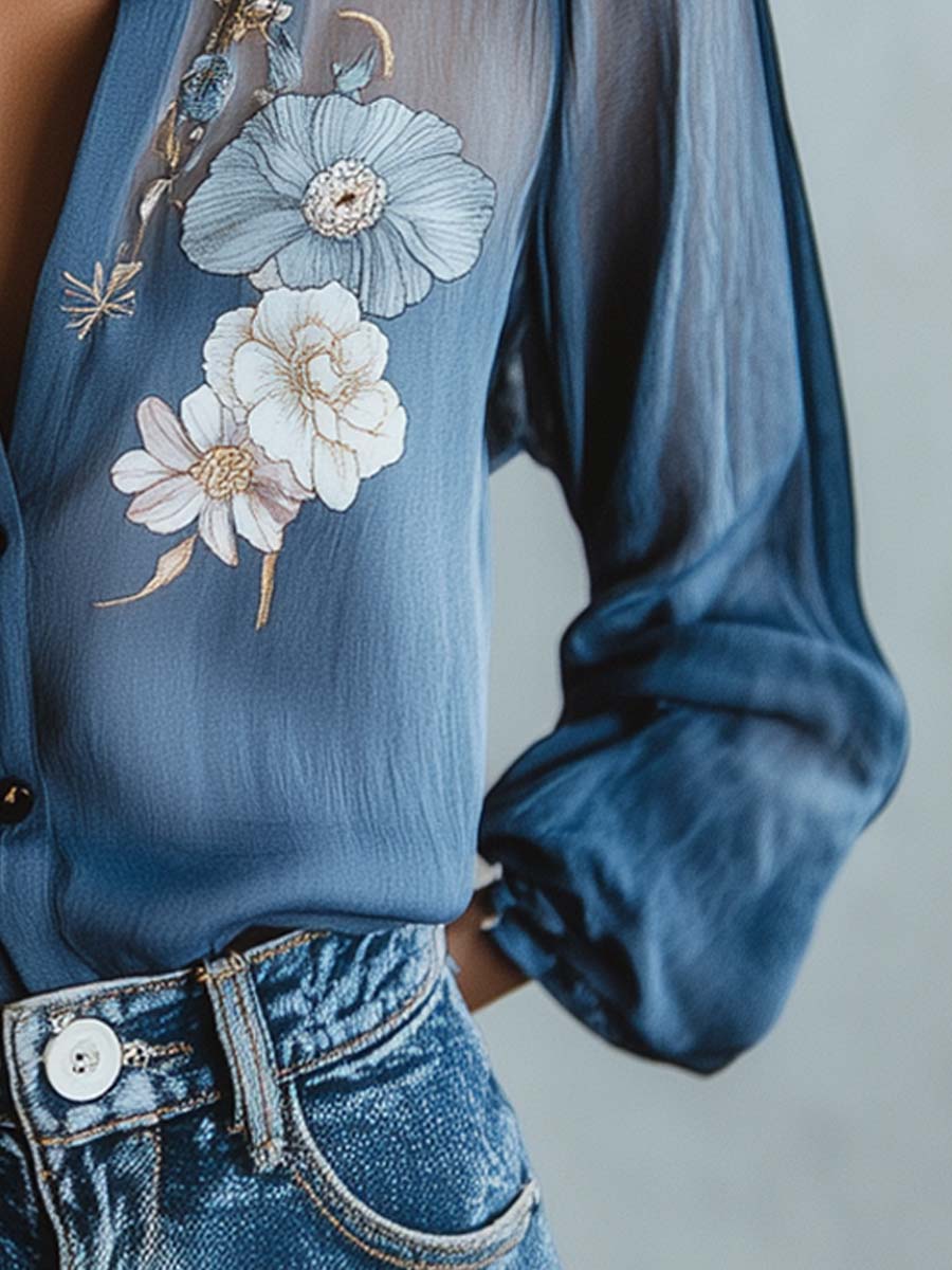 Floral Boho Chic Women's Blouse
