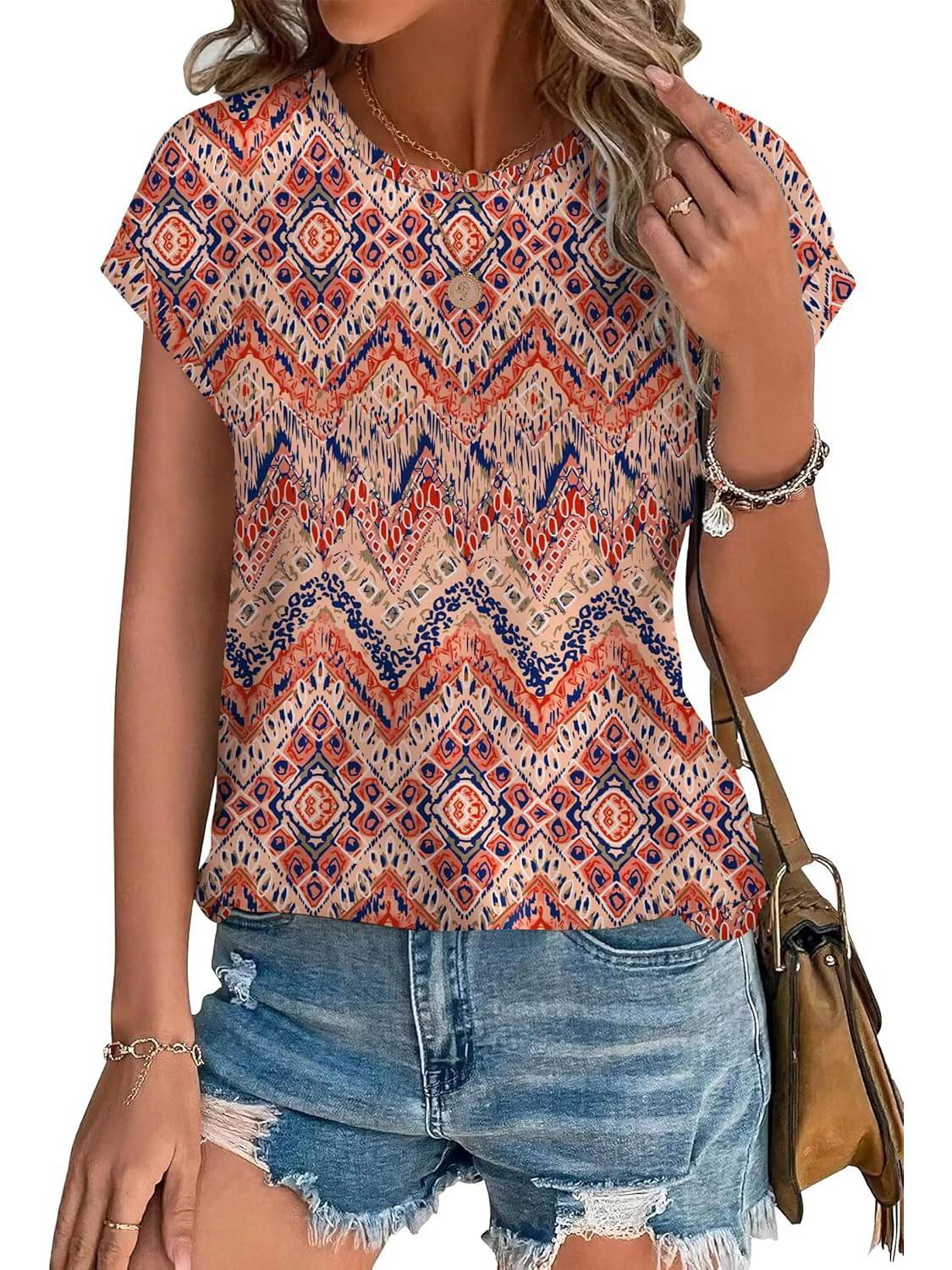 Necie | Chic Printed Blouse