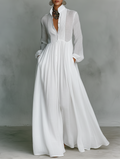 Selena | Flowing Button-Front Maxi Dress