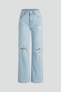Kimberly | Women’s Wide-Leg Distressed High-Waist Jeans