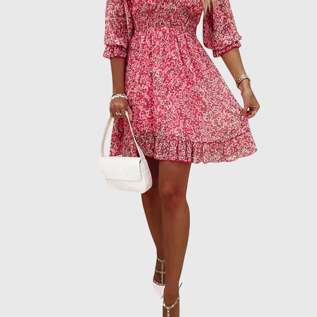 Elisa™ | Floral Puff Sleeve Dress