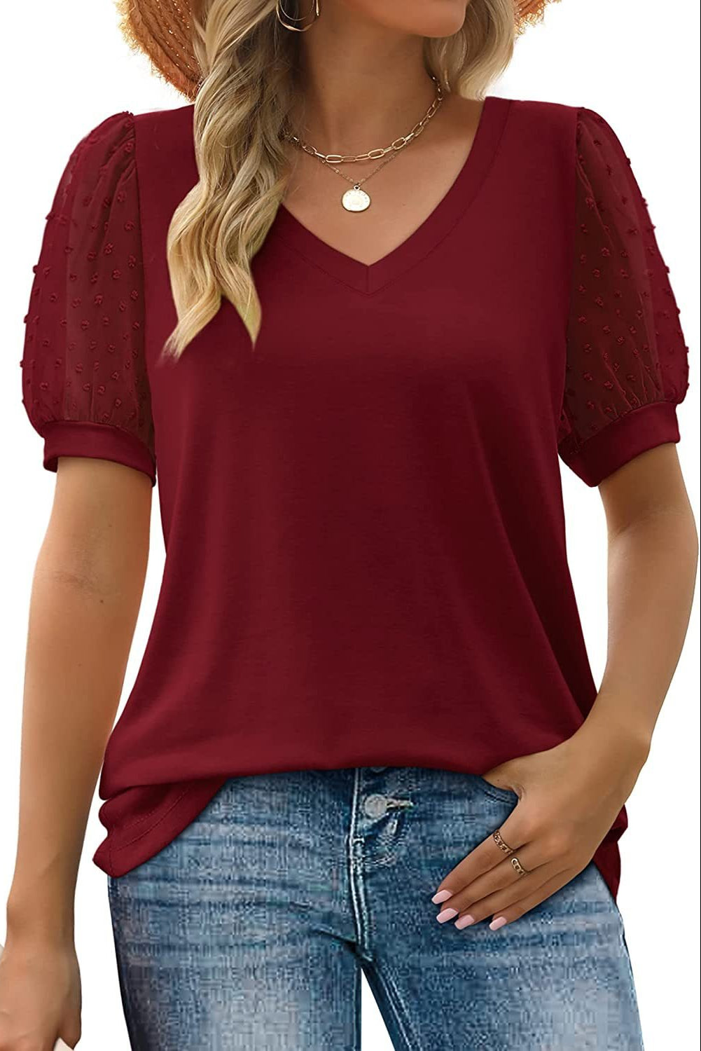 Helena | Sleek V-Neck Blouse