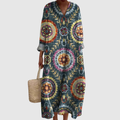 Ava | Geometric Midi Dress