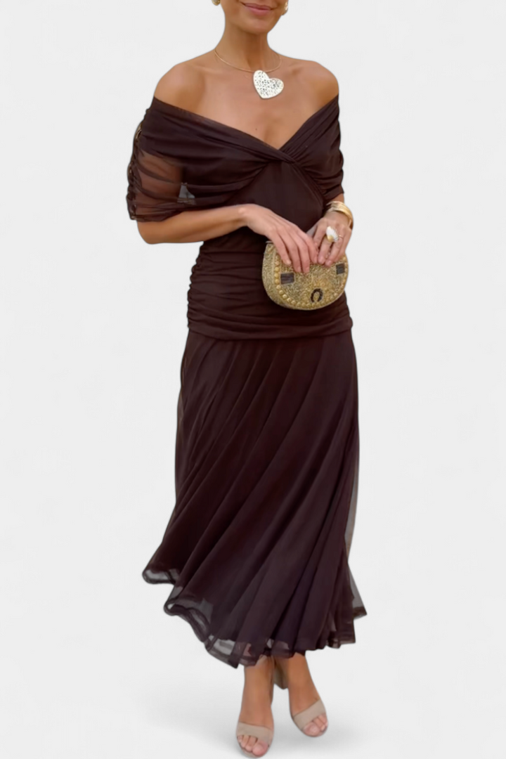 Alondra™ | Long Floral Dress with V-Neck