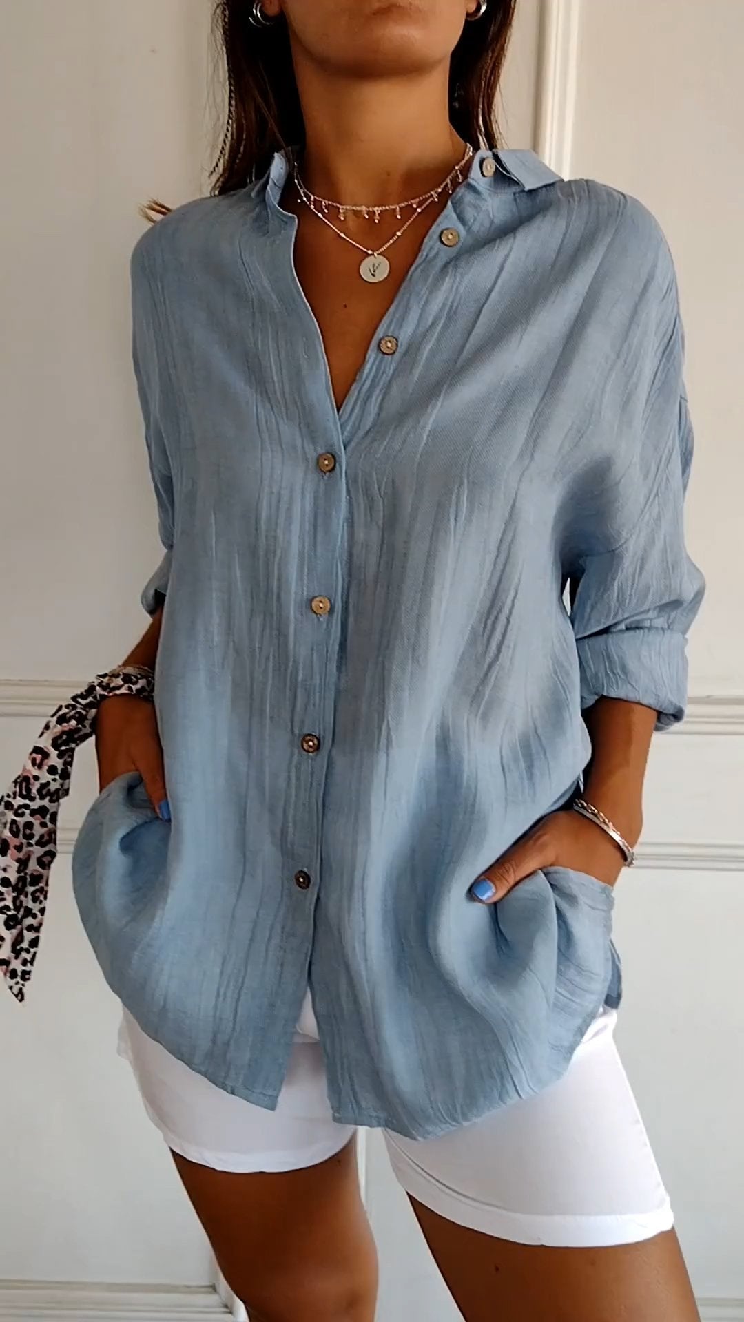 Sasha | Elegant Shirt with Pleated Style