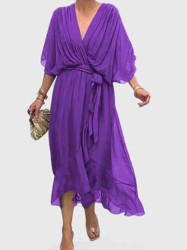 Nada | Elegant V Neck Dress